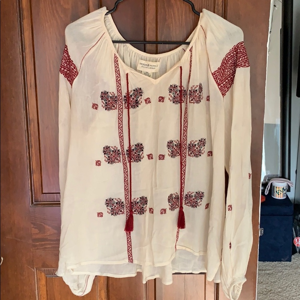 Denim and Supply loose blouse- perfect for fall!